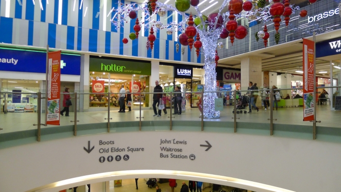The Intu owned Eldon Square shopping centre
