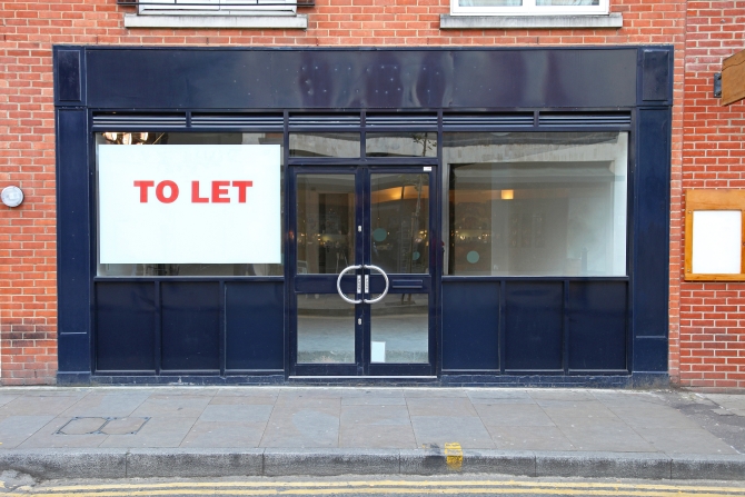 Vacant retail shop to let