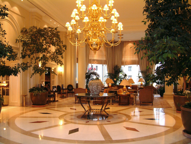 hotel lobby reception area