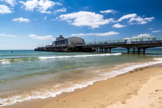 Bournemouth Beach and Pier Dorset England UK Europe