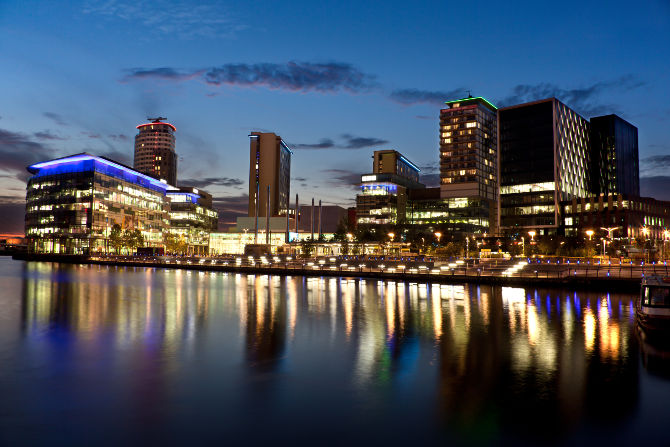 Media City on Salford Quays in Manchester