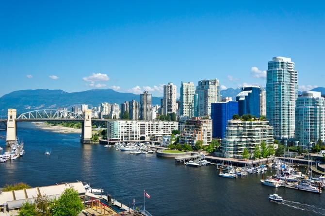 Beautiful view of Vancouver British Columbia Canada