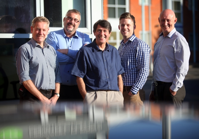 The senior management team at Howard Russell — Joe Prouse, Barry Wilkinson, David Varty, Craig Muldoon and Ian Goss.