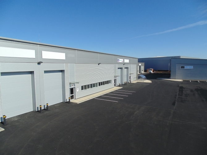 An elevation of one of the fifteen units at Portobello Trade Park, five of which are now under offer