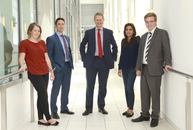 Some of Colliers’ latest recruits (left to right): Katie Spackman, Nick More, Chris Dawson, Saiqa Noreen and Andrew Frost.