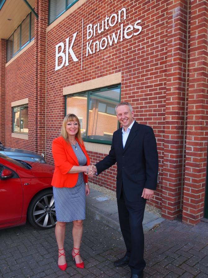 Bruton Knowles’ Operations Director Samantha Pennington with Optimising IT Managing Director Gary Smith.