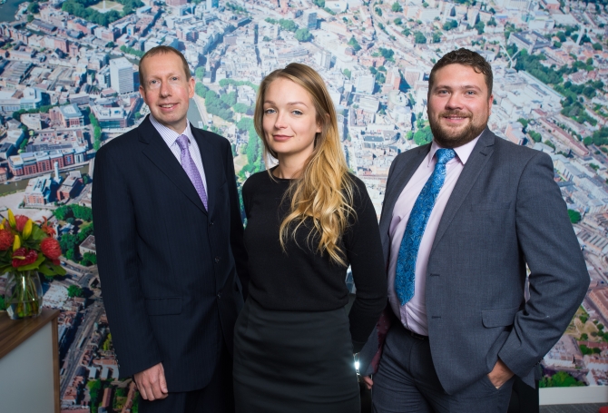 Colliers’ appointments: Steve Plowman (left), Danielle Hatton and Dave Tanswell