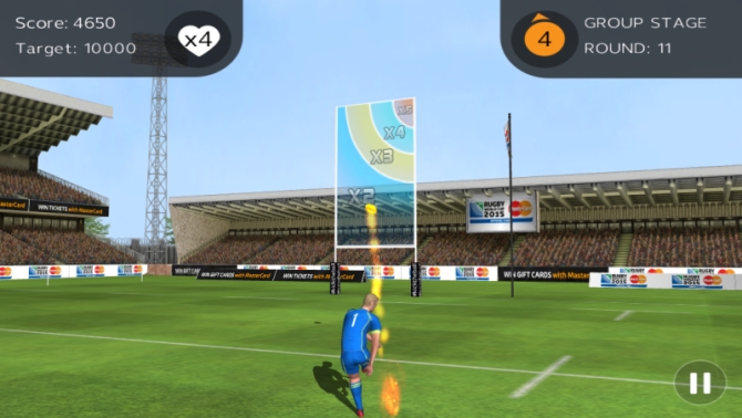  Rugby World Cup 2015: Screenshot of intu game app